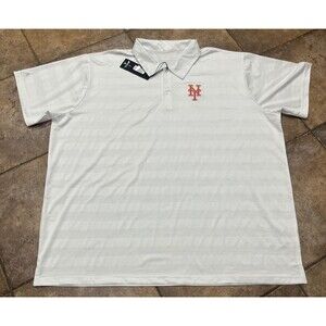 Big & Tall Antigua NWT New York Mets Short Sleeve Striped Polo Size Men's 3XL